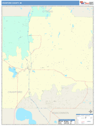 Crawford County, MI Wall Map