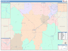 Eaton County, MI Wall Map