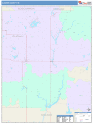 Gladwin County, MI Wall Map