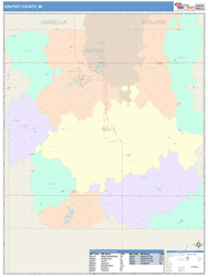 Gratiot County, MI Wall Map