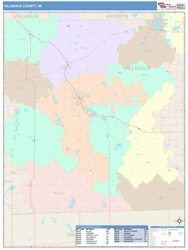 Hillsdale County, MI Wall Map
