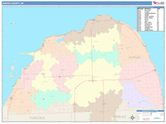 Huron County, MI Wall Map