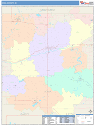 Ionia County, MI Wall Map