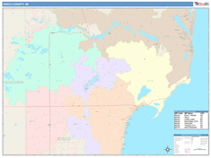 Iosco County, MI Wall Map