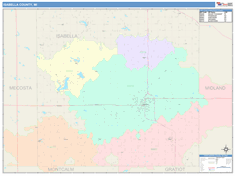 Isabella County, MI Wall Map