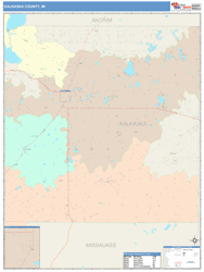 Kalkaska County, MI Wall Map