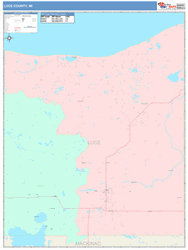 Luce County, MI Wall Map