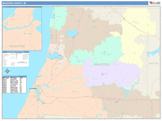 Manistee County, MI Wall Map