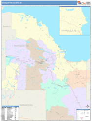 Marquette County, MI Wall Map