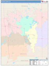 Mecosta County, MI Wall Map