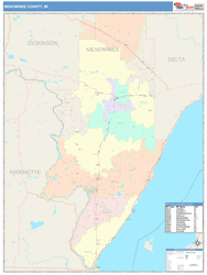 Menominee County, MI Wall Map