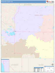 Missaukee County, MI Wall Map