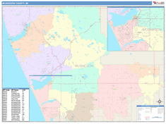 Muskegon County, MI Wall Map