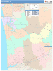 Ottawa County, MI Wall Map