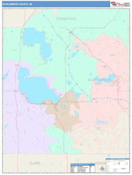 Roscommon County, MI Wall Map