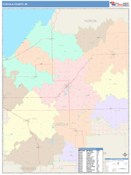 Tuscola County, MI Wall Map