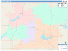 Wexford County, MI Wall Map