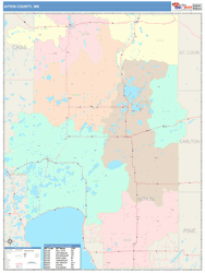 Aitkin County, MN Wall Map