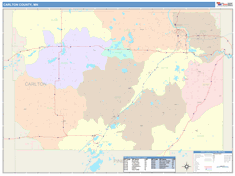 Carlton County, MN Wall Map