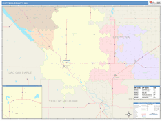 Chippewa County, MN Wall Map