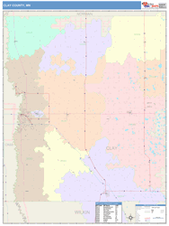 Clay County, MN Wall Map