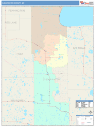 Clearwater County, MN Wall Map