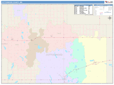 Cottonwood County, MN Wall Map