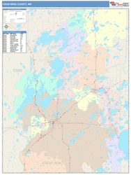 Crow Wing County, MN Wall Map