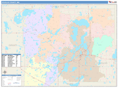 Douglas County, MN Wall Map