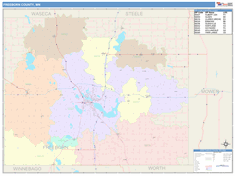 Freeborn County, MN Wall Map