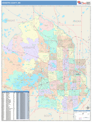 Hennepin County, MN Wall Map