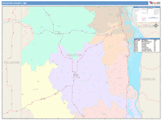 Houston County, MN Wall Map