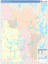 Hubbard County, MN Wall Map