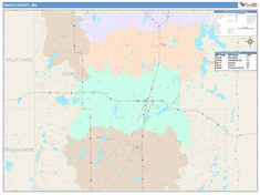 Isanti County, MN Wall Map