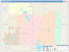 Jackson County, MN Wall Map