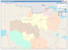 Koochiching County, MN Wall Map