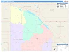 Lac qui Parle County, MN Wall Map