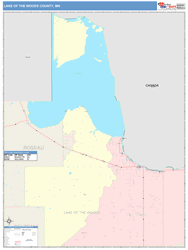 Lake of the Woods County, MN Wall Map