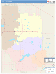 Lincoln County, MN Wall Map