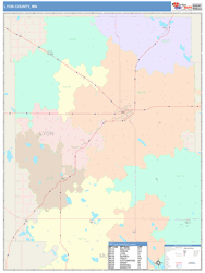 Lyon County, MN Wall Map