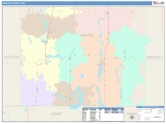 Martin County, MN Wall Map