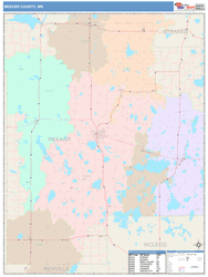 Meeker County, MN Wall Map