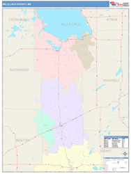 Mille Lacs County, MN Wall Map