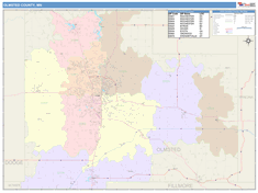 Olmsted County, MN Wall Map