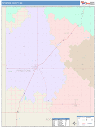 Pipestone County, MN Wall Map