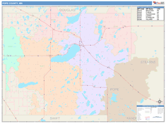 Pope County, MN Wall Map