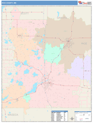 Rice County, MN Wall Map