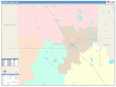 Stevens County, MN Wall Map