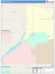 Traverse County, MN Wall Map