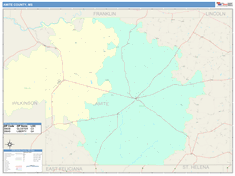 Amite County, MS Wall Map